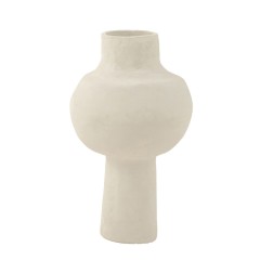 VASE DECOR PAPER MACHE WHITE 50 